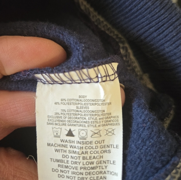 NFL NEW ENGLAND PATRIOTS Majestic Navy Blue and White Lightweight Hoodie. Size S - Picture 10 of 10